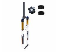 BSFHQS 26/27.5/29inch Bike Suspension Fork 9 * 100mm QR XC/AM Mountain Bikes Front Fork Travel 120mm 1-1/8" Straight Disc Brake Air Fork Manual(White,26")