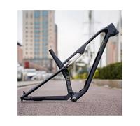 BSFHQS 27.5er 29er XC Mountain Bike Boost Frame S/M/L/XL Full Suspension Soft Tail Frame Carbon Fiber Cross Country Frame 12 * 148mm Thru Axle Disc Brake(Gray,29"*L)