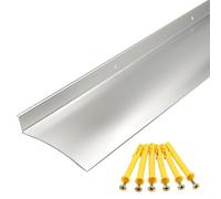 BSFRNF Door Rain Drip Guard, Door and Window Rain Guards House, 2.8 Inches Rain Deflector, Rain Drip Edge Diverter - 40 inches Long, Aluminum Silver 1pc