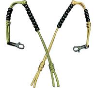 BSGB 2pcs Ranger Pace Count Beads Army Ranger Pace Beads Cord Counter Beads Distance Counter Trail Counter Hiking Beads for Compass Land Navigation Orienteering Kit Camping Hiking Outdoor (15 inches)