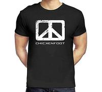 BSGKTP Rare Chickenfoot T-Shirt Graphic Printed Top Tee for MenBlack