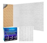 BSHEAD 12 Pack Self-Adhesive Soundproof Wall Panels, 15.7 x 15.7 x 0.47 in Sound Proof Foam Panels for Walls, 1.2lb/ft³ High Density, Thicker 0.47in, Acoustic Panels, Sound Dampening Panels Gray