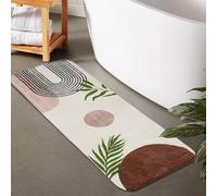 Boho Bathroom Runner Rug Non Slip, Large Long Bathroom Rug Cute Bath Mat for Bedroom Hallway Kitchen, Soft Plush Washable Shower Rug