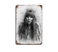 BSHNWX Joni Mitchell Posters Retro Poster Metal Tin Sign Chic Art Retro Iron Painting Bar People Cave Cafe Family Garage Posters Wall Decoration 8x12inch(20x30cm)