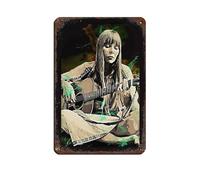 BSHNWX Joni Mitchell Posters Retro Poster Metal Tin Sign Chic Art Retro Iron Painting Bar People Cave Cafe Family Garage Posters Wall Decoration 8x12inch(20x30cm)