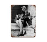 BSHNWX Joni Mitchell Posters Retro Poster Metal Tin Sign Chic Art Retro Iron Painting Bar People Cave Cafe Family Garage Posters Wall Decoration 12x16inch(30x40cm)