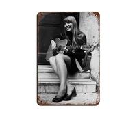 BSHNWX Joni Mitchell Posters Retro Poster Metal Tin Sign Chic Art Retro Iron Painting Bar People Cave Cafe Family Garage Posters Wall Decoration 8x12inch(20x30cm)