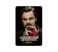 BSHNWX Leonardo DiCaprio Posters Retro Poster Metal Tin Sign Chic Art Retro Iron Painting Bar People Cave Cafe Family Garage Poster Wall Decoration 8x12inch(20x30cm)