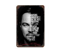 BSHNWX Leonardo DiCaprio Posters Retro Poster Metal Tin Sign Chic Art Retro Iron Painting Bar People Cave Cafe Family Garage Poster Wall Decoration 8x12inch(20x30cm)