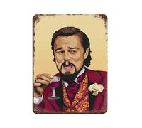 BSHNWX Leonardo DiCaprio Posters Retro Poster Metal Tin Sign Chic Art Retro Iron Painting Bar People Cave Cafe Family Garage Poster Wall Decoration 12x16inch(30x40cm)
