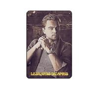 BSHNWX Leonardo DiCaprio Posters Retro Poster Metal Tin Sign Chic Art Retro Iron Painting Bar People Cave Cafe Family Garage Poster Wall Decoration 8x12inch(20x30cm)
