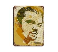 BSHNWX Leonardo DiCaprio Posters Retro Poster Metal Tin Sign Chic Art Retro Iron Painting Bar People Cave Cafe Family Garage Poster Wall Decoration 12x16inch(30x40cm)