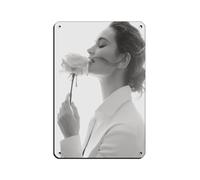 BSHNWX Sexy Actress Lily James Sex Goddess Posters Retro Poster Metal Tin Sign Chic Art Retro Iron Painting Bar People Cave Cafe Family Garage Poster Wall Decoration 8x12inch(20x30cm)
