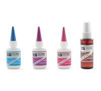 BSI Bob Smith Industries Activator Kicker BSI151 Insta Set AND Super Thin Gap Fill MAXI Cure CA 1/2oz BSI101, BSI106, BSI111 - COMBO PACK