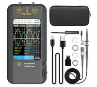 BSIDE 2 Channel Handheld Digital Oscilloscope 50MHz Touch Screen with 3.98" Full-Viewing Color LCD 2-in-1 Portable Signal Generator - Rechargeable for Automotive Electronic