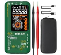 BSIDE 20000 Counts Digital Multimeter Tester TRMS, 0.01mV 0.1μA 1500V Smart Photovoltaic Multimeter, Dual Power Supply Voltmeter Amp Meter High Precision with Large Colour LCD and IR Thermometer