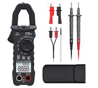BSIDE 600A DC Clamp Meter True RMS 6000 Counts Auto-Ranging Multimeter Inrush Current Capacitance Temperature Diode Live Check Low Impedance Voltage Tester, Black