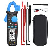 BSIDE ACM91 Current Clamp AC DC 1mA TRMS Mini Amp Clamp for Leakage Current Earth Fault 6000 Meter Digital Multimeter Auto Orange with Capacity NCV Temperature Tester Milliampere Metres for Car Blue