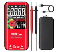 BSIDE Color LCD Digital Multimeter 3 Results Display 9999 Counts Auto-Ranging Ohmmeter, Rechargeable with Smart Mode, Capacitance Ohm Frequency Diode Duty Cycle Live Check Voltage Tester