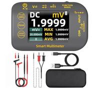 BSIDE Digital Multimeter 20000 Counts TRMS Rechargeable Multimeter with 2.8'' Color Screen Volt Meter Temperature Resistance Capacitance Diode Frequency Continuity Voltage Tester with Max/Min/Ave