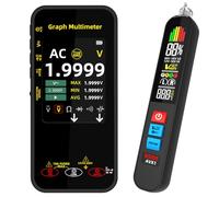 BSIDE Digital Multimeter Voltage Tester Kit S500 Graphing Multimeter 20000 Counts & AVX1 Phase Tester Pen, Electrician Tester for Current Voltage Millivolts AC Peak Capacitance Diode Temperature