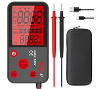 BSIDE Rechargeable Smart Digital Multimeter Electrical Voltage Tester with Large Backlight LCD Ohmmeter Ultra Slim NCV Live Wire Circuit Checker Handheld Multi Tester with Carrying Case