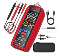 BSIDE Rechargeable Smart Digital Multimeter Intelligent Current Meter Colour LCD Multi-function Voltage Amp Tester with VFD NCV Capacitance Temperature Diode Duty Cycle Ohm Hz Continuity Test