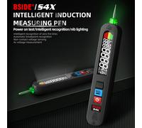 BSIDE Rechargeable Voltage Tester Pen Non-Contact Voltage Detector with Contacted Measure AC Voltage Check and Breakpoint Locate black