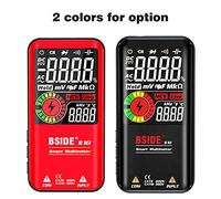 BSIDE S10 Intelligent Multimeter Digital LCD Display Voltmeter Ohmmeter NCV Tester with Flash Light Data Hold for Electricians Engineers Technicians Black Red Optional