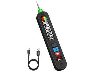 BSIDE S4X AC Voltage Tester Rechargeable Non-Contact Voltage Detector Pen with Super Large Colour LCD Domestic Electric Leak Tester 12V-300V Live Wire Finder Mains Circuit Tester with Flashlight