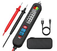 BSIDE S5X Electrical Voltage Tester Rechargeable Digital Multimeter Pen with Large Colour LCD VFD Non Contact Voltage Detector Capacitance Meter Diode Ohm Continuity Tester Live Wire Finder with Case