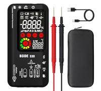 BSIDE Smart Digital Multimeter Infrared Thermometer Rechargeable Voltmeter 10000 Counts Electrical Amp Tester Capacitance Diode Ohm Voltage Tester for Workshop LED Automotive Electrician Electronic