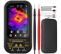 BSIDE Thermal Multimeter Date Recorder, 320x320 IR Resolution with 360-Degree Rotate Touch LCD, 15 Thermal Palettes, 20000 Counts Amp Cap Diode Peak Voltage Tester for Automotive HVAC Circuit Break