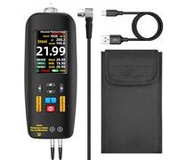 BSIDE Ultrasonic Thickness Gauge 1-300mm Range Rechargeable Ultrasonic Thickness Tester 2.8'' Color LCD Metals Thickness with Probe for Metal Materials Steel Silver Plastic Glass PVC Pipes Ceramics