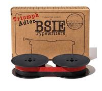 BSIE Typewriters - Adler Typewriter Ribbon - Black and Red - Fits Tippa, Gabriele 2000, Junior, Universal, Klein-Adler - GR1 / DIN 2103 / DIN 32755 - Tested in Nice, France