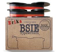 BSIE Typewriters - Erika Typewriter Ribbon - Black and Red - Twin Pack - Fits Erika 5, Erika 9, Erika 10, Erika 30, Erika 42, Naumann - GR1 / DIN 2103 / DIN 32755 - Tested in Nice, France