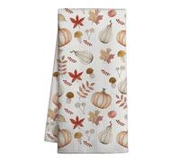 BSIKAIK Pumpkin Pies Kitchen Towels Fall Dish Towels for Kitchen Bathroom Home Decor Autumn Tea Towels for Cleaning Gifts for Housewarming Thanksgiving Reusable Flour Sack Towels 16x24 Inches - DH614