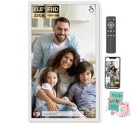 BSIMB 21.5 Inch Large Digital Photo Frame, Touchscreen 1920 x 1080 FHD WiFi Photo Frame, Electronic Display, 32GB Remote Control, Share Pictures/Videos via App/USB/SD Easy Setup