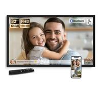 BSIMB 32 Inch Large Digital Picture Frame, Touchscreen 64GB 1920x1080 FHD WiFi Photo Frame Electronic Display Wall Mount Include, Share Pictures/Videos via App/USB/SD, Easy Setup, Gifts for Mom, Black