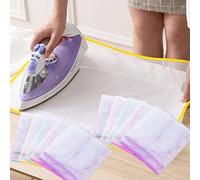 BSITSSS 10 Pcs Ironing Cloth, Protective Ironing Scorch Mesh Cloth, Pressing Cloth Heat Resistant Ironing Clothes Protector for Avoid Ironing Damage And Shine To Garments Clothes(Random colour)40*60cm