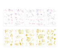 BSITSSS 10 Sheets Hen Party Temporary Tattoos, Bachelorette Iridescent Gold Styles Tattoos, Bride Trib Bridal Shower Fake Tattoo Bride To Be Tattoo Stickers for Wedding Night Bachelorette Hen Do Party