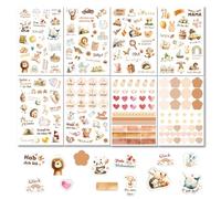 BSITSSS 16 Sheets Scrapbook Stickers Baby Shower,422 PCS Cute Stickers Gender Reveal, Baby's Growth Photo Album Sticker Aesthetic for Scrapbooking Photo Albums Pregnancy Newborn Planning Journal