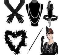 BSITSSS 1920s Accessories for Women Set, Great Gatsby Accessories Women, Flapper Accessories Roaring 20's Theme Set, 1920 Accessories 20's Theme Vintage Fashion, Women Ladies Charleston Fancy Dress Up