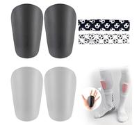 BSITSSS 2 Pair Mini Pro Football Shin Pads, 10 * 6cm Professional Soccer Mini Football Shin Guards Football Training Protector Small Protective Leggings Plate for Men Women Youth Boys Girls