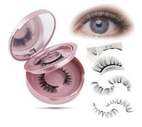 BSITSSS 2 Pairs Magnetic Eyelashes, 2 Styles False Eyelashes with Applicator, Reusable Magnetic Lashes Natural Look, Eye Lashes No Glue Needed, Easy to Wear and Remove
