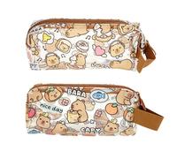 BSITSSS 2 PCS Capybara Pencil Case,Cute Clear Pencil Case with Zipper | Pencil Case, Capybara Cute Pencil Pouch, Capybara Pencil Cases with Zipper for Teen Office Stationery Back to School Party