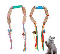 BSITSSS 2 PCS Catnip Toy Bite Rope, Kitten Teething Chew Toy Rope, Interactive Cat Toy Bite Rope for Indoor Cats, Natural Catnip Cat Chew Teeth Cleaning Stress Release, Cotton Rope Toy