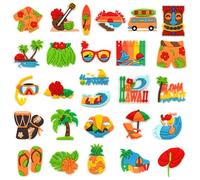 BSITSSS 27 PCS Shoe Charms for Croc Charms,Summer Shoe Accessories for Crocs Clogs, Aloha Hawaii Pins for Croc Jibbitz Beach Party Holidays Girls Boys Kids Teens