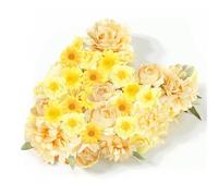 BSITSSS 30 PCS Artificial Flower, Yellow Fake Flowers Heads, Silk Flowers Cake Decorations Faux Flower Bulk Mix for Craft DIY Wreath Gift Wedding Art Party Home Garden Decoration