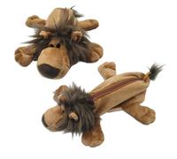 BSITSSS Animal Shaped Pencil Case, 3D Cute Plush Lion Pencil Pouch, Fluffy Pencilcase Pen Case with Zipper for Student Teenager School Office Stationery Supplies